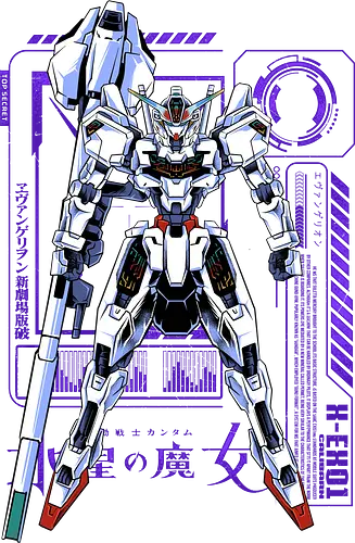 angel of mercury - anime, manga, gundam, calibarn, battlespace, battlerobot, gundamcardgame, witch, mobilesuit, gunpla